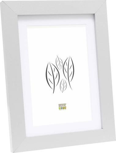 Deknudt S66KD1 P1 Bilderwechselrahmen aus Holz mit Passepartout und Glas in Silber, B/H: 20 x 15 cm - Bild 1