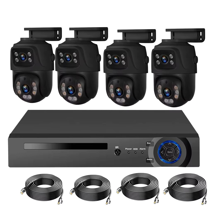 Uzoom POE-System Sicherheitskamera für den Außenbereich, PTZ IP-Kamera mit CCTV-Überwachung, Onvif XMeye, Schwarz - Bild 3