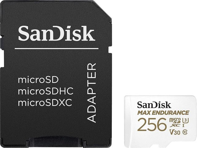 SanDisk MAX Endurance microSDXC Speicherkarte, 256 GB, UHS-I U3, V30, mit SD-Adapter - Bild 1