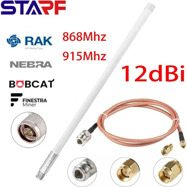 RAK Wireless 12-dBi Antenne für Helium Sensecap M1 HNT EU 868 US 915 zur landwirtschaftlichen und städtischen Umgebungsüberwachung - Bild 1