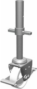 Zarges Lenkrolle mit Spindel in Grau mit Durchmesser 150 mm - Bild 1