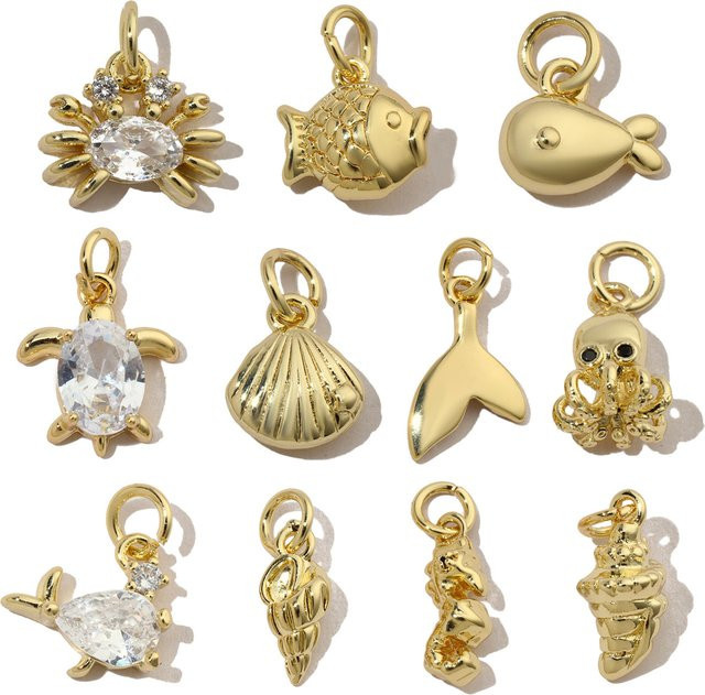 LAVIXMIA Anhänger, Messing, Gold, Zirkonia, Damen - Bild 1