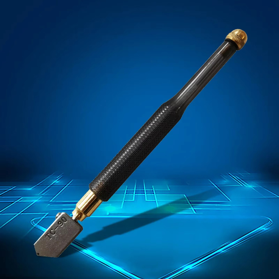 NEWBEAT TC-90 Glasschneider mit Diamantschneidkopf und Stahlklinge, selbstölender rutschfester Griff, Schnittbereich 2–8 mm - Bild 2