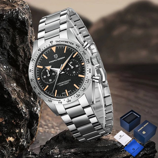 PAGANI DESIGN Chronograph, Quarz, Edelstahl, Saphirglas, Herren - Bild 1