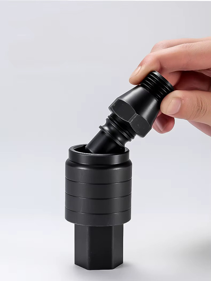 NIUXIANG Schnellverbinder-Set für Wasserbohr-Schnellverschluss-Anschlüsse und Elektrowerkzeug-Adapter in Schwarz - Bild 4