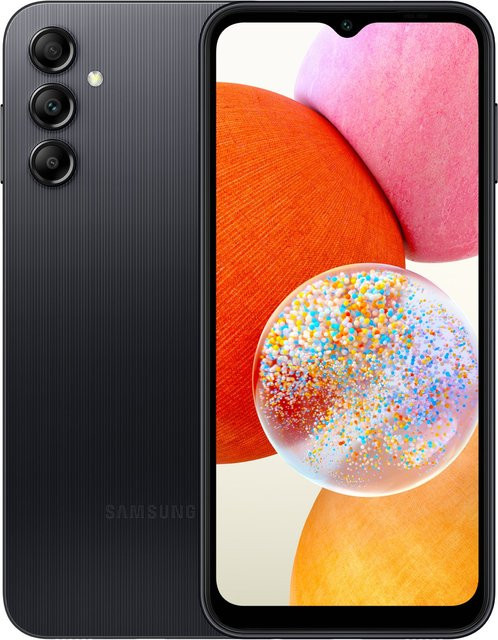 Samsung Galaxy A14 Smartphone in Schwarz mit 64 GB Speicher, 6,6 Zoll Display, 50 MP Kamera, LTE, Android, NFC und Bluetooth - Bild 1