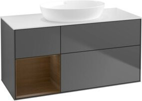 V&B Waschtischunterschrank Finion in Weiß und Anthrazit, Breite: 120 cm, Tiefe: 50,1 cm, Höhe: 50,1 cm - Bild 1