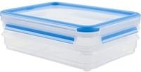 Emsa CLIP & CLOSE Aufschnittbox-System, 3-teilig, transparent/blau, 0,6 Liter - Bild 1