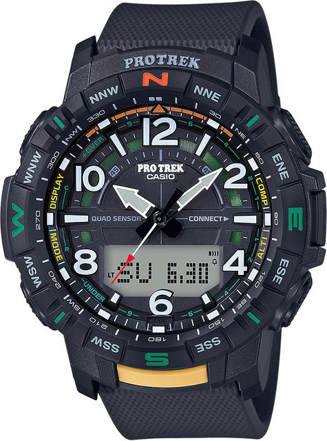 Casio Pro Trek Herrenuhr, Analog-Digital, Quarz, Kunststoff, 51 mm, Schwarz - Bild 1