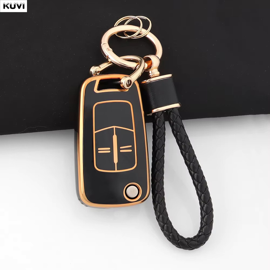 Kuvi Soft TPU Autoschlüsselhülle für Opel Vauxhall Astra J Corsa D Insignia Vectra C Zafira Signum in Schwarz - Bild 1