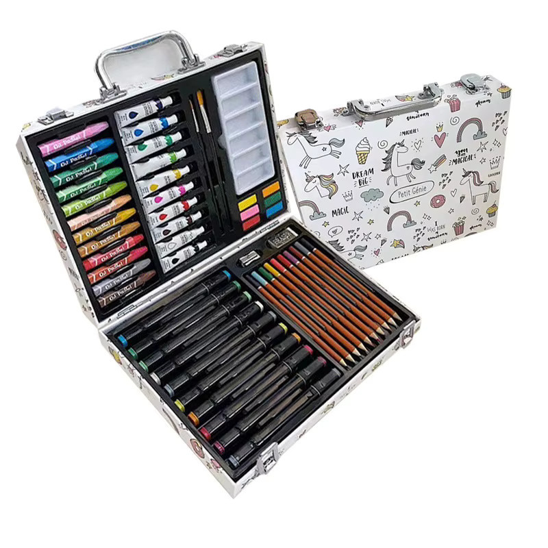 53-teiliges Aquarell-Malset mit Pinseln und Stiften in Mehrfarbig für Kinder und die Grundschule - Bild 3