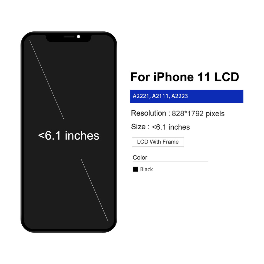 JK LCD-Display Touchscreen-Digitizer kompatibel mit iPhone X XR XS Max 11 12 13 14 15 16 Pro Max - Bild 4