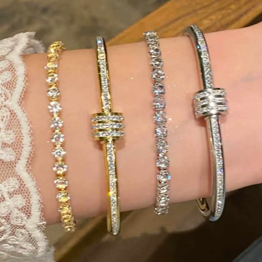 Yupsk Armbandset Titan, Zirkonia, Gold, Damen - Bild 1