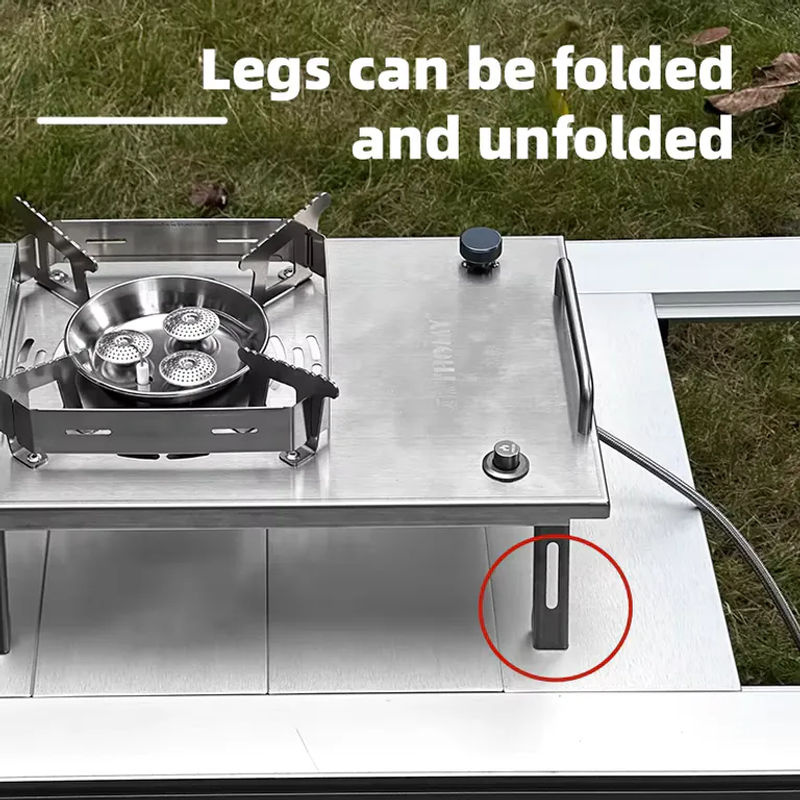 IGT Desktop Gasherd mit 3 Brennern aus Edelstahl in Silber, 7500 W Brennleistung für Camping und Barbecue - Bild 3