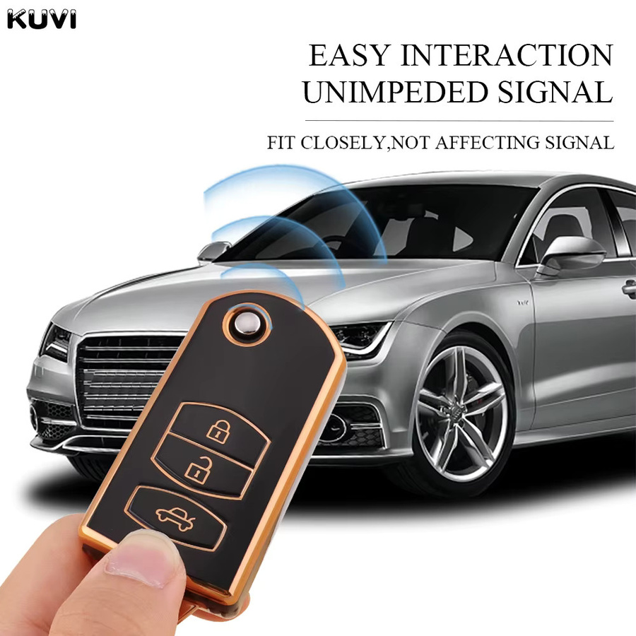 Kuvi TPU Auto Flip Key Case Cover für Mazda 3 5 6 Serie m6 rx8 mx5 2 3 Tasten Smart Keyless Protector Fob Zubehör - Bild 3
