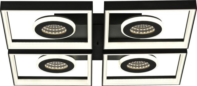 Paul Neuhaus LED-Deckenleuchte Traforo Schwarz B: 53 cm, T: 53 cm, H: 6,2 cm - Bild 6