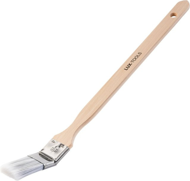 LUX-TOOLS PRO Eckenpinsel für Lacke mit Synthetikborsten und Holzgriff, Breite: 3,5 cm - Bild 1