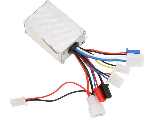 Shoemst Brushed Motor Controller Box für Elektro-Fahrrad und Scooter, 24V 250W, Weiß/Silber - Bild 1