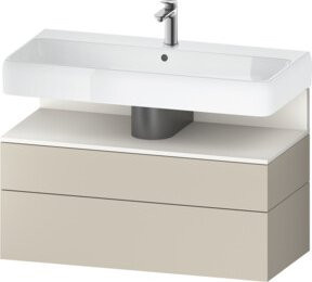 Duravit Waschtischunterschrank Qatego in Weiß Matt, Wandmontage mit integrierter Beleuchtung und internen Schubladen, B/T/H: 99 x 47 x 59 cm - Bild 1