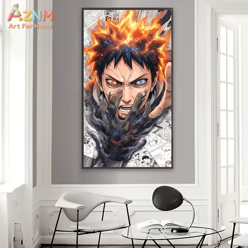 Kayou Naruto Uchiha Obito Manga Collage Leinwand Wandkunst Poster Mehrfarbig Ungerahmt - Bild 4