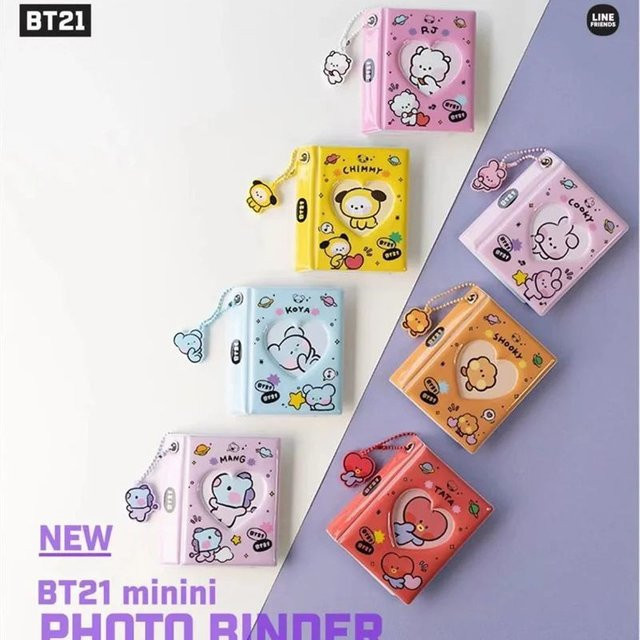 LINE FRIENDS BT21 Minini Album, 3-Zoll-Kartenaufbewahrungsbuch, Bunt / Mehrfarbig, Kunststoff - Bild 1