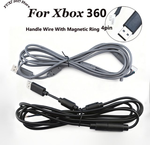 Yu Xi USB-Verlängerungskabel für Xbox 360 Controller mit magnetischem Ring in Schwarz - Bild 1