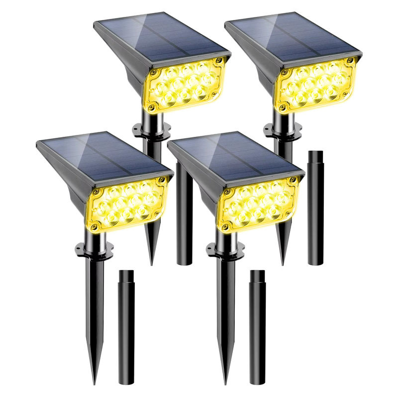 TSUN Solar Garten Scheinwerfer IP65 Outdoor Wandleuchte mit RGB und Dämmerungssensor in Schwarz und Weiß - Bild 7