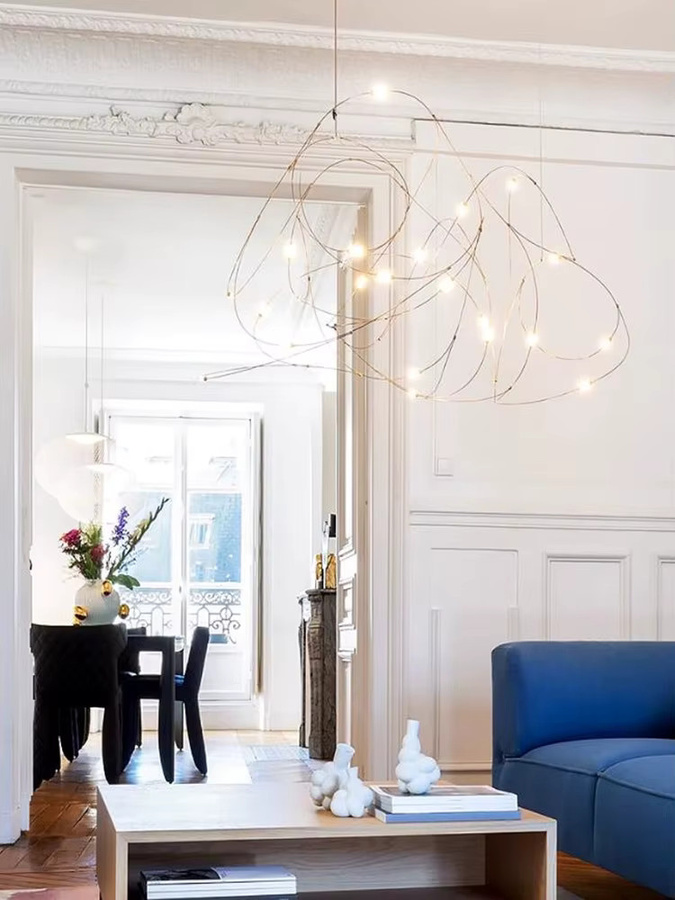 Moooi Herde LED Pendelleuchte moderne Designer-Glühwürmchen-Leuchte aus Metall und Glas in Weiß - Bild 2