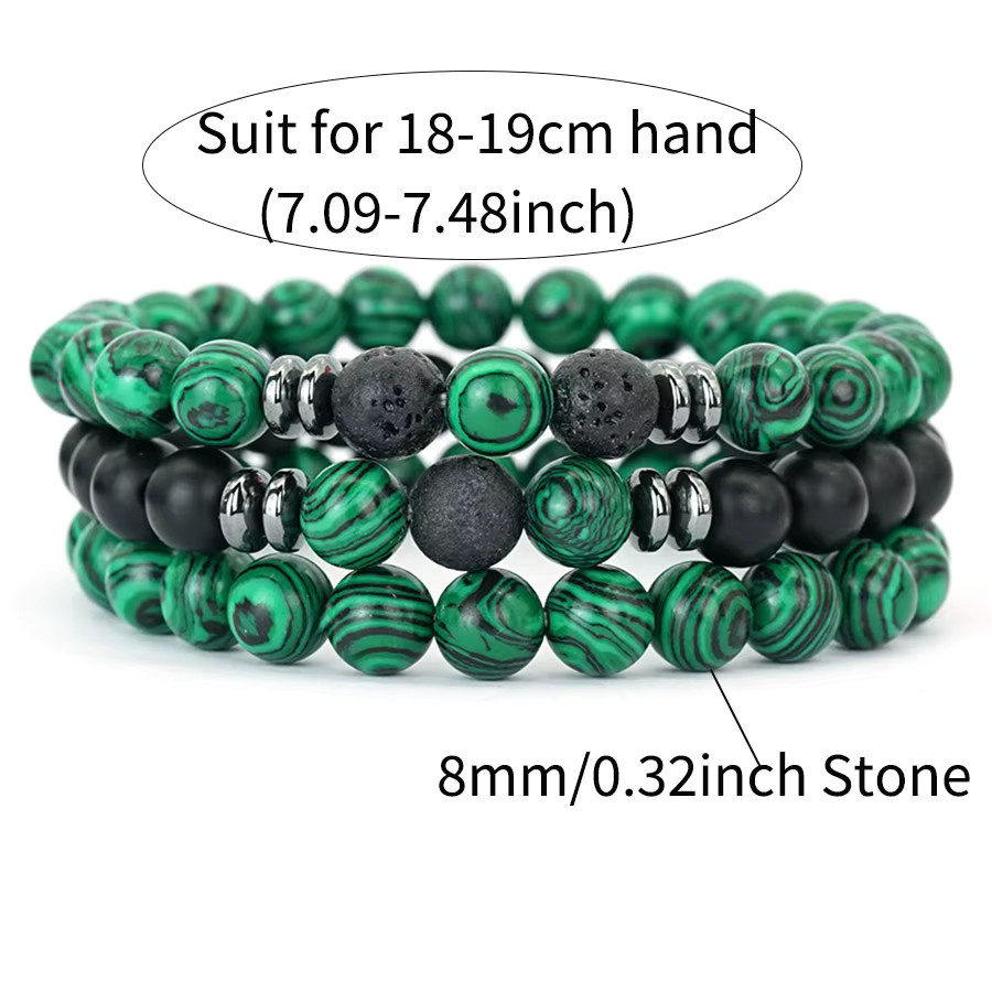 diffone Armband-Set Naturstein, Bunt, Herren - Bild 2