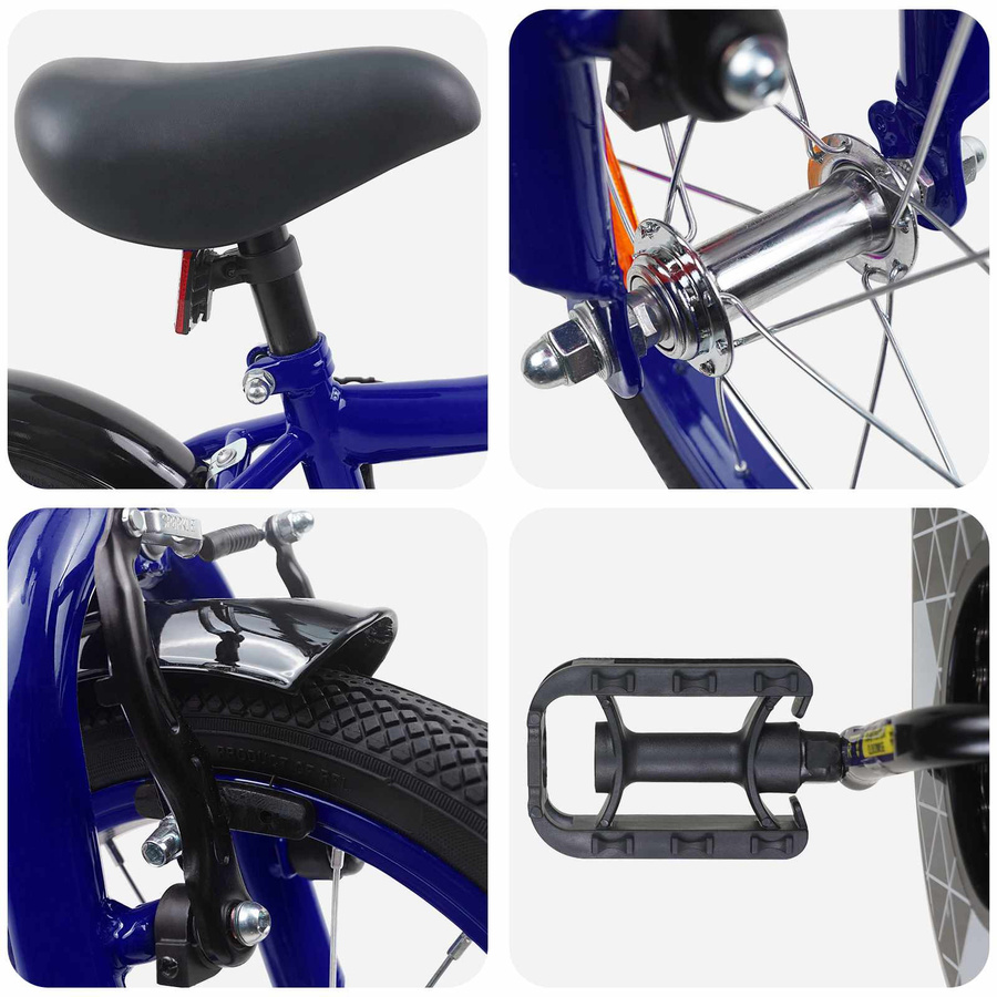 VD Home Furnishing Kinderfahrrad 16 Zoll Dunkelblau - Bild 3