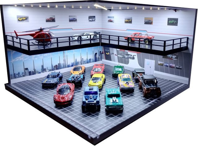 Meiduoxing Auto Garage Miniatur Showroom, Beleuchtung Szene Modell, Diorama - Bild 1