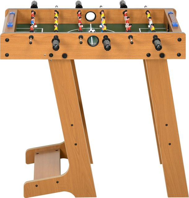 HOMCOM Tischkicker klappbar aus Holz, mit 6 Stangen, 18 Spielern, mit Punktzählern - Bild 1