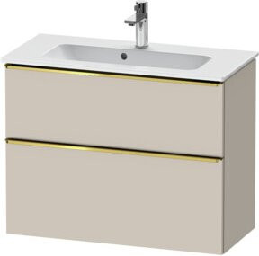 Duravit Waschtischunterschrank D-Neo Compact, wandhängend, Grau/Beige matt, B: 81 cm, T: 37,2 cm, H: 62,5 cm - Bild 1