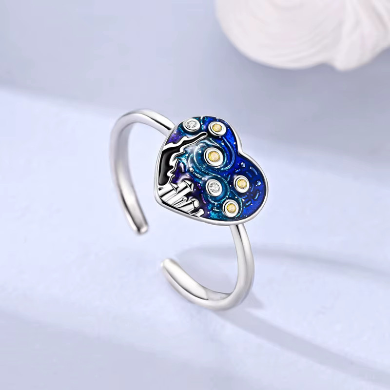 Qikaola Anhänger, Ringe Set, 925 Silber, Perle, Zirkonia, Damen - Bild 2