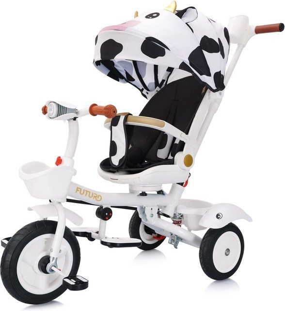Chipolino Tricycle Futuro 2 in 1 faltbares Dreirad mit Musik, Licht und PU-Rädern in Schwarz/Weiß - Bild 1