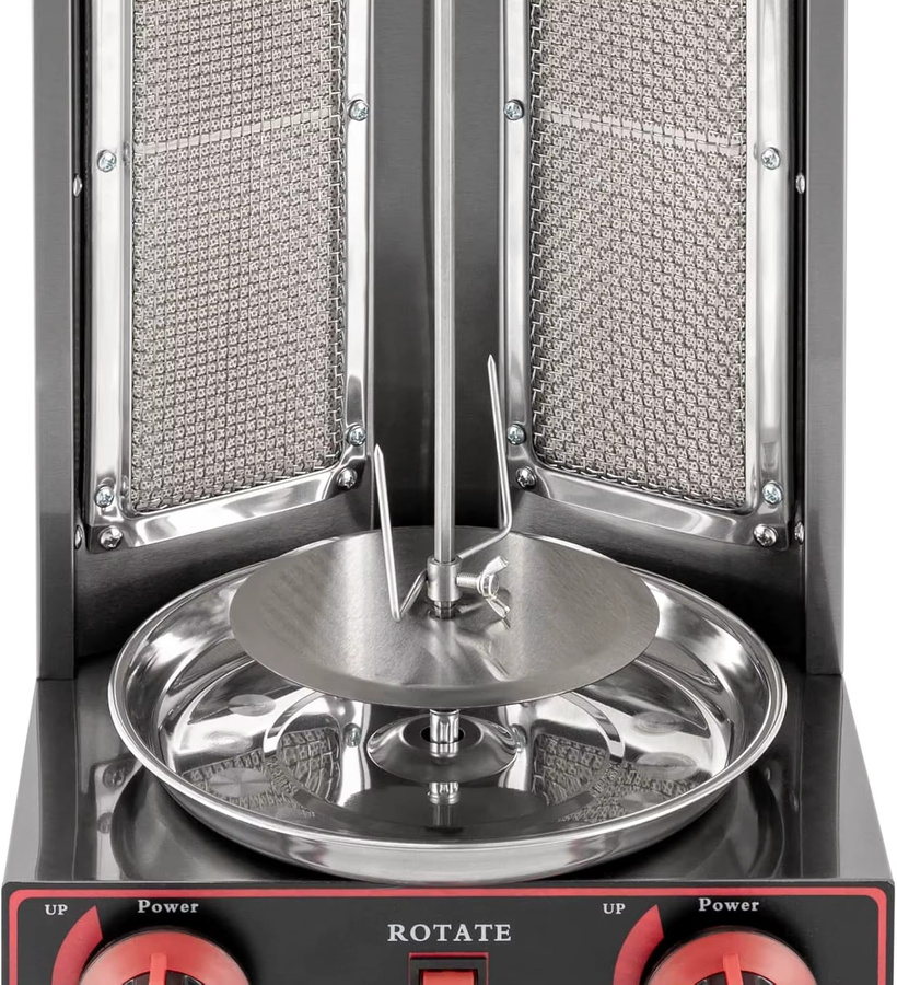 Bymaocar Kebab-Maker Gasgrill, vertikaler Barbecue-Grill in Silber, B/T/H: 48,0 x 30,0 cm - Bild 3