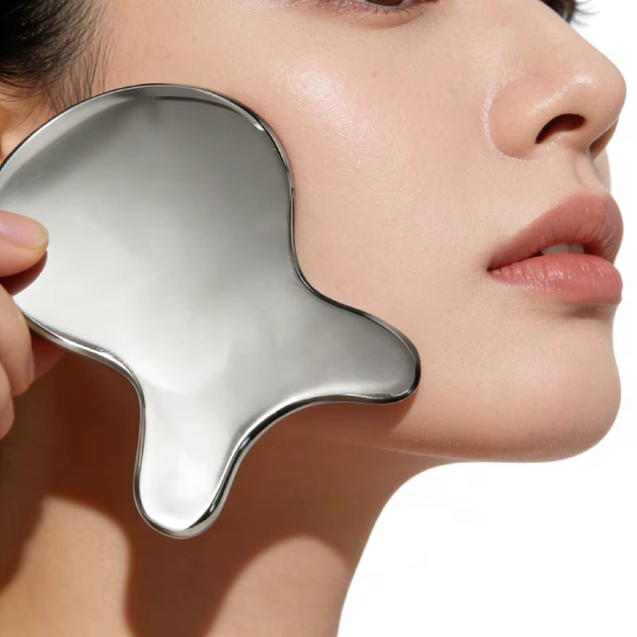 JOMMJO Gua Sha Gesichtsmassagegerät aus Edelstahl, Unisex - Bild 3