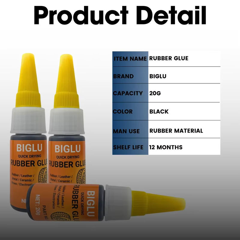 BIGLU Sofort-Reifenreparatur Kleber in Schwarz, 20 g flüssiger Gummi-Kleber für schnelle Reparaturen - Bild 6