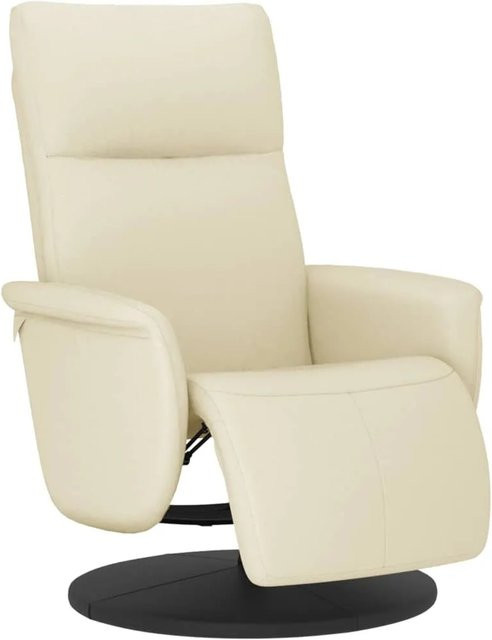 vidaXL Relaxsessel mit Fußteil in Beige aus Kunstleder mit 360-Grad-Drehfunktion und verstellbarer Rückenlehne - Bild 1