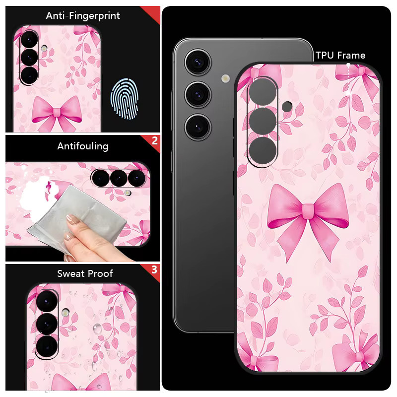 MOESOE Handyhülle mit buntem Schleifenmuster für Samsung Galaxy S26 S25 S24 S23 S22 Ultra FE A56 A55 A54 A36 A17 A16 A15 in Lila und Multicolour - Bild 3