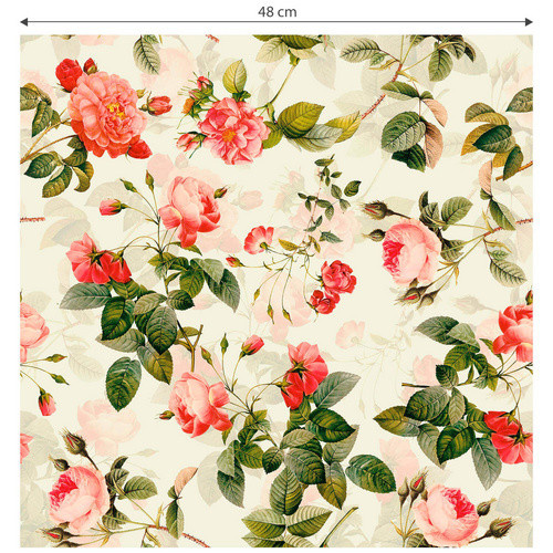 K&L Wall Art Vliestapete Vintage Pfingstrosen Rosen Blumen mehrfarbig matt - Bild 2
