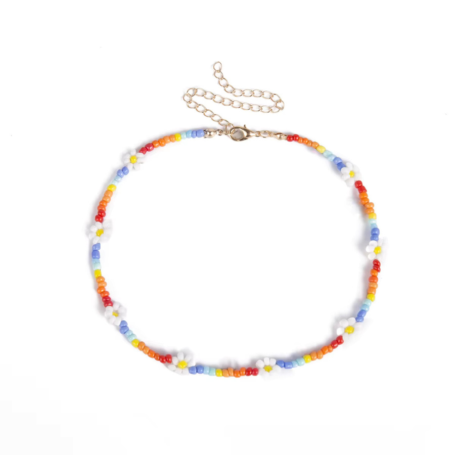 Ingesight Choker Halskette, bunte Perlen, Blume, Damen - Bild 2