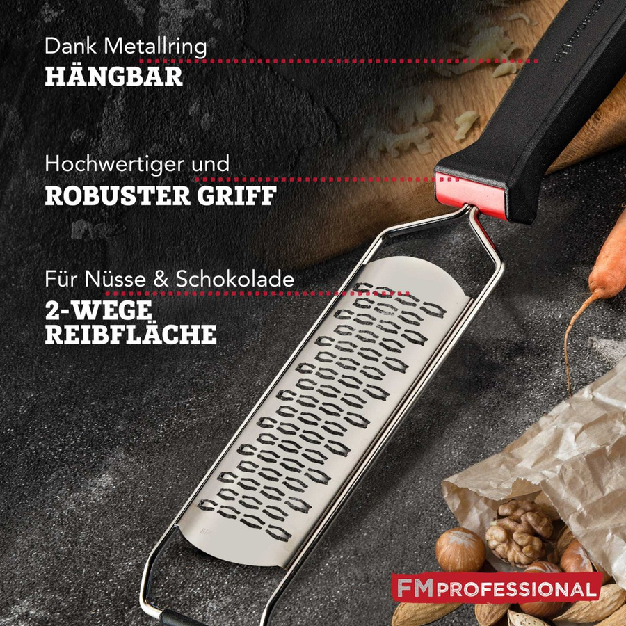 FMprofessional Feinreibe aus Edelstahl in Silber, B/L: 8 x 37 cm - Bild 3