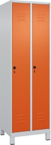 C+P Spind Classic PLUS Garderobenschrank mit 2 Abteilen, Lichtgrau, H x B x T: 195 x 60 x 50 cm - Bild 1
