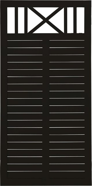 Plus Sichtschutzzaun Nostalgi aus Nadelholz in Schwarz, Höhe: 90 cm, Breite: 180 cm - Bild 1