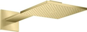 Hansgrohe Axor Kopfbrause quadratisch in Brushed Brass mit Rain- und Jet-Strahl, Wandmontage, B/B/H: 25 x 25 x 2,5 cm - Bild 1