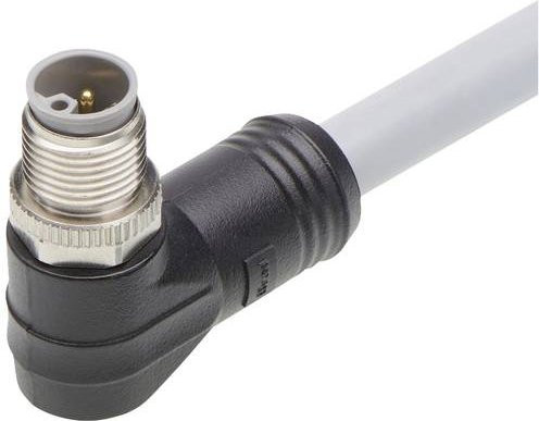 Molex Sensor-Aktor-Steckverbinder konfektionierter gewinkelter Stecker Schwarz Grau 5-polig 1m - Bild 1
