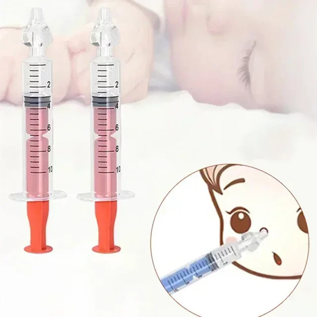 vvocci Baby-Nasensauger und Nasenreiniger als manueller Nasenspüler für Kinder, transparent und waschbar - Bild 1