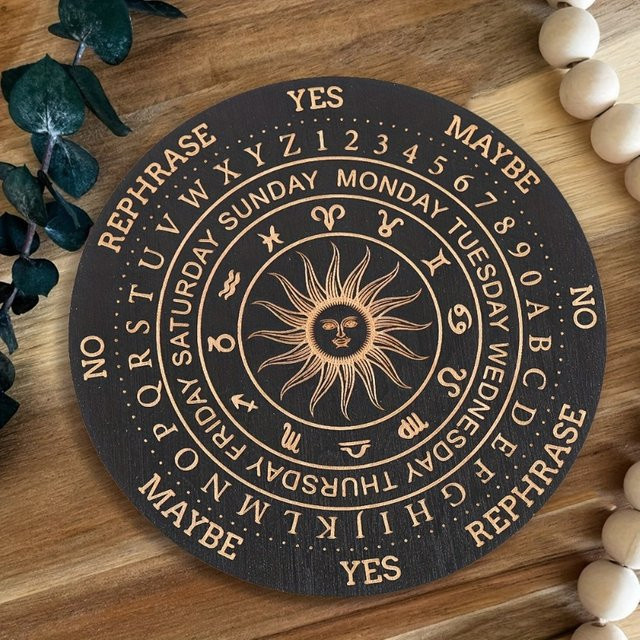 CIFBUY Spirituelle Aluminium-Wandkunst in Schwarz, abstraktes Metallschild für Altar und Wohnzimmer, Breite: 20,3 cm, Höhe: 30,5 cm - Bild 1
