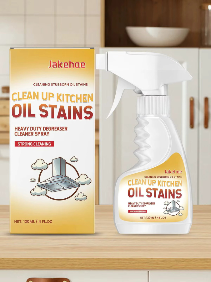 Jakehoe Fettentferner Spray in Weiß, leistungsstarker Küchen-Entfetter für Edelstahl-Hauben und Kochfelder, 120 ml - Bild 4